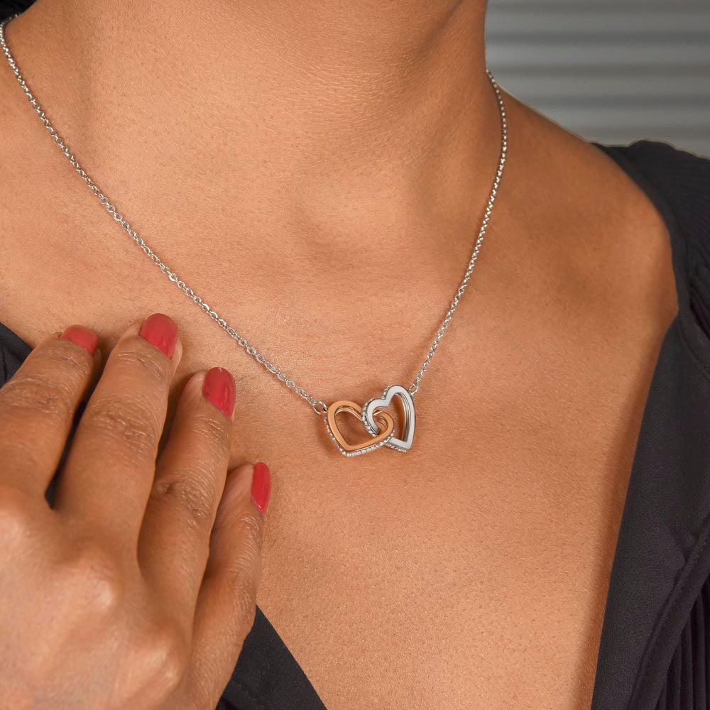 To My Daughter – Interlocking Hearts Necklace From Mom | Meaningful Jewelry Gift