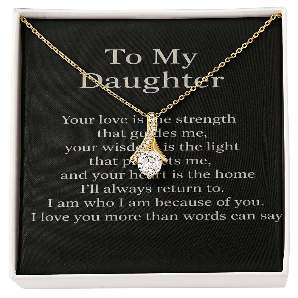 To My Daughter – Elegant Necklace Gift From Mom | Alluring Beauty Pendant