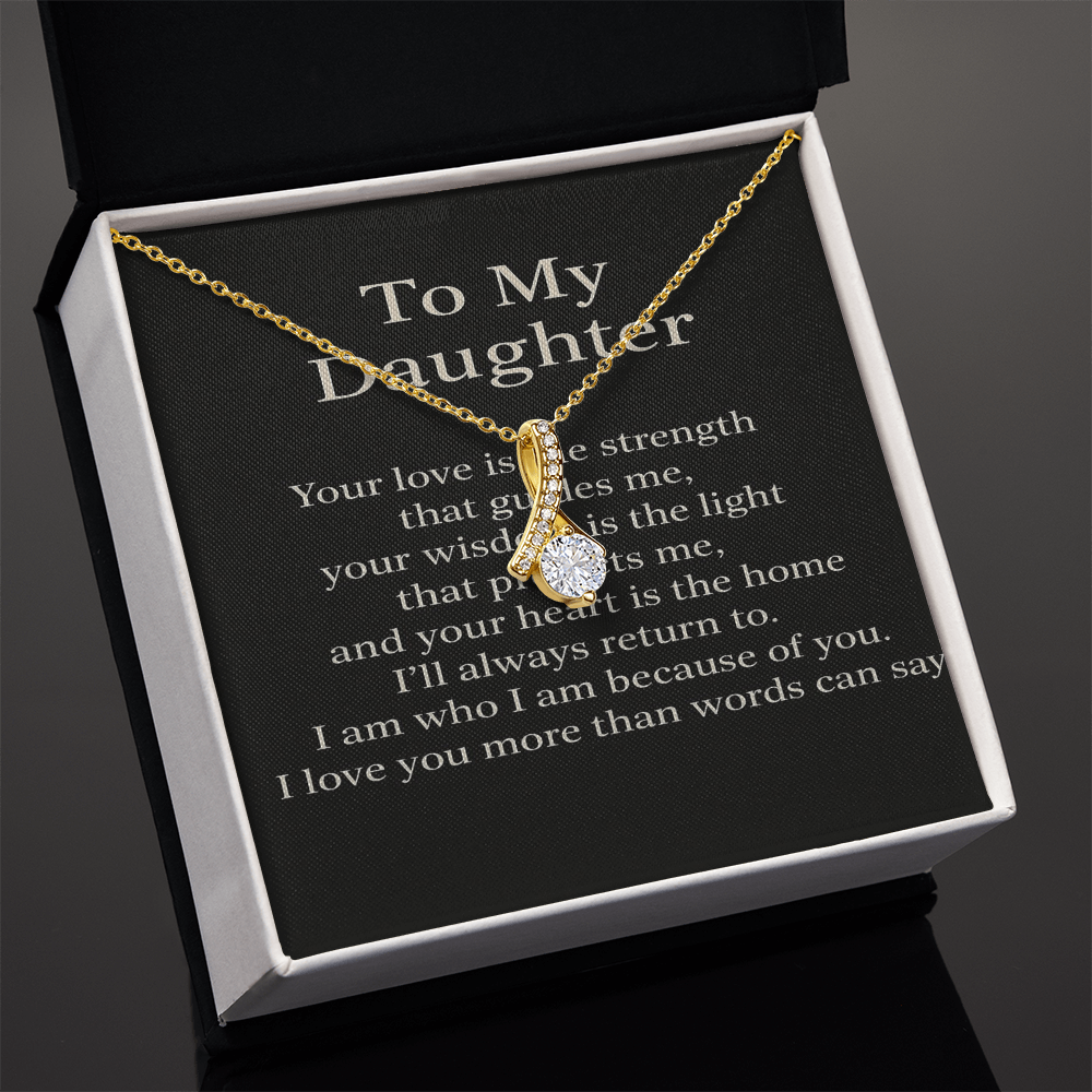 To My Daughter – Elegant Necklace Gift From Mom | Alluring Beauty Pendant