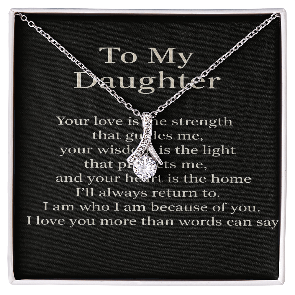To My Daughter – Elegant Necklace Gift From Mom | Alluring Beauty Pendant