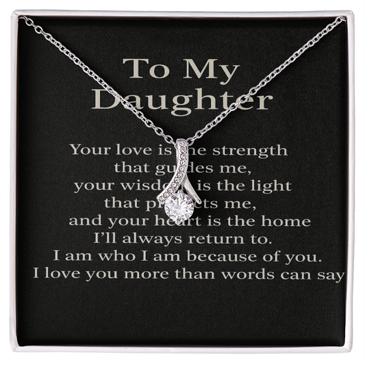 To My Daughter – Elegant Necklace Gift From Mom | Alluring Beauty Pendant