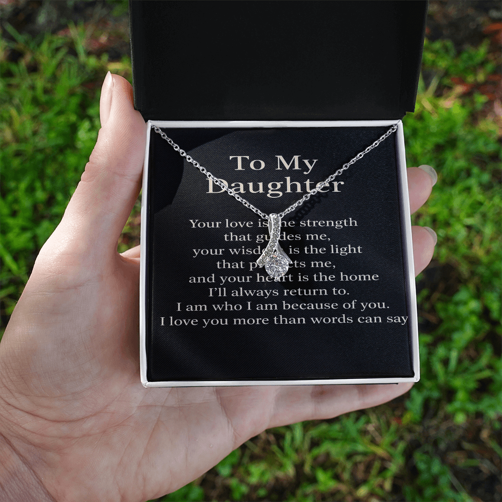To My Daughter – Elegant Necklace Gift From Mom | Alluring Beauty Pendant