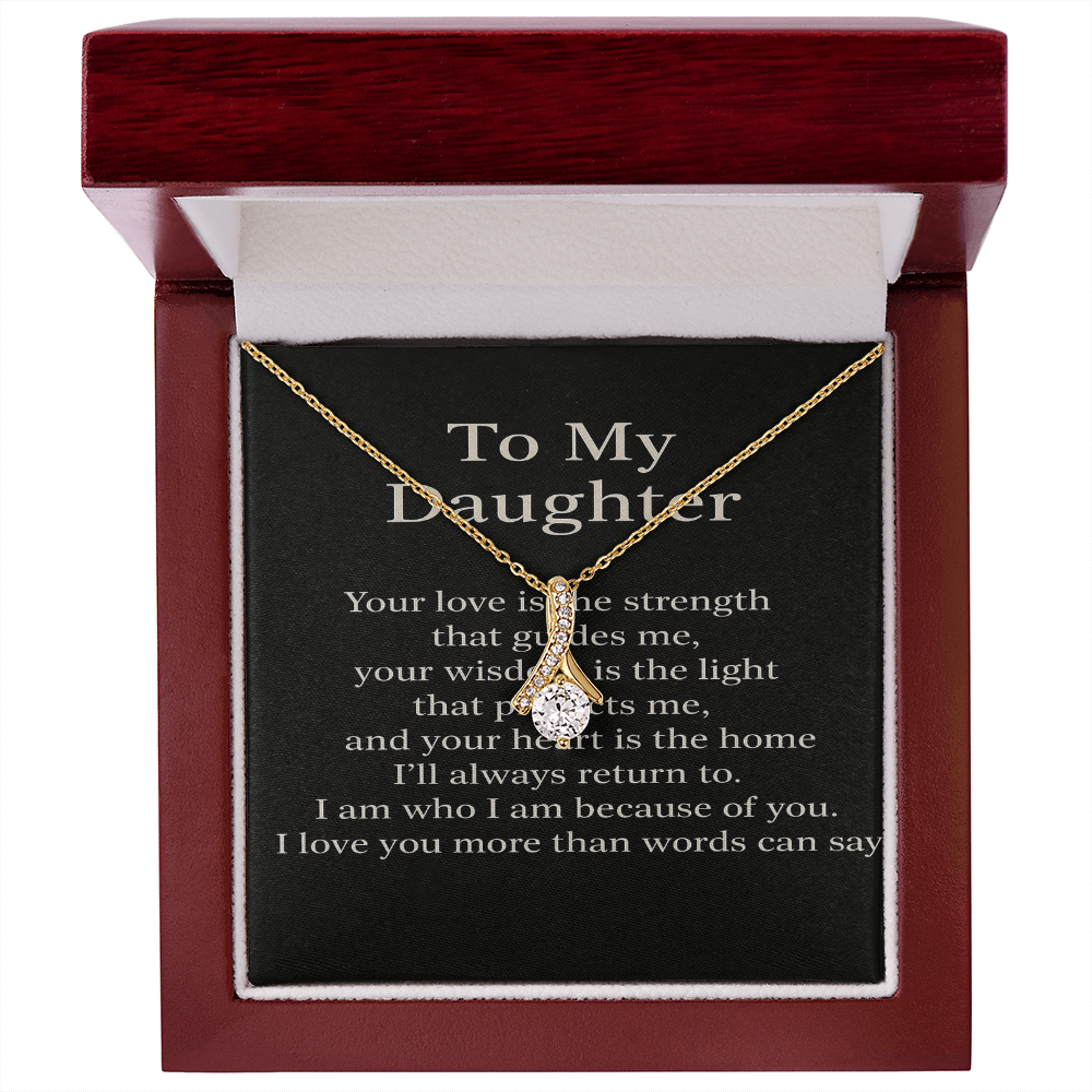 To My Daughter – Elegant Necklace Gift From Mom | Alluring Beauty Pendant