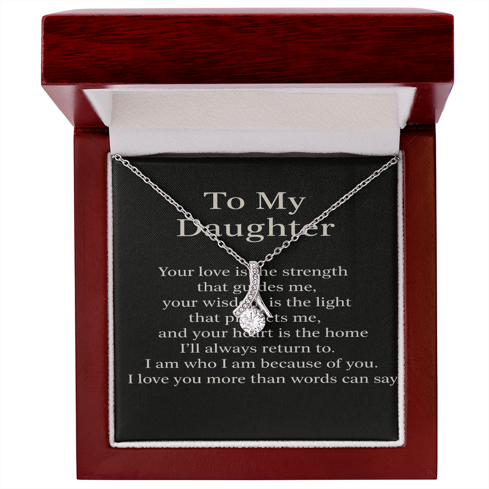 To My Daughter – Elegant Necklace Gift From Mom | Alluring Beauty Pendant