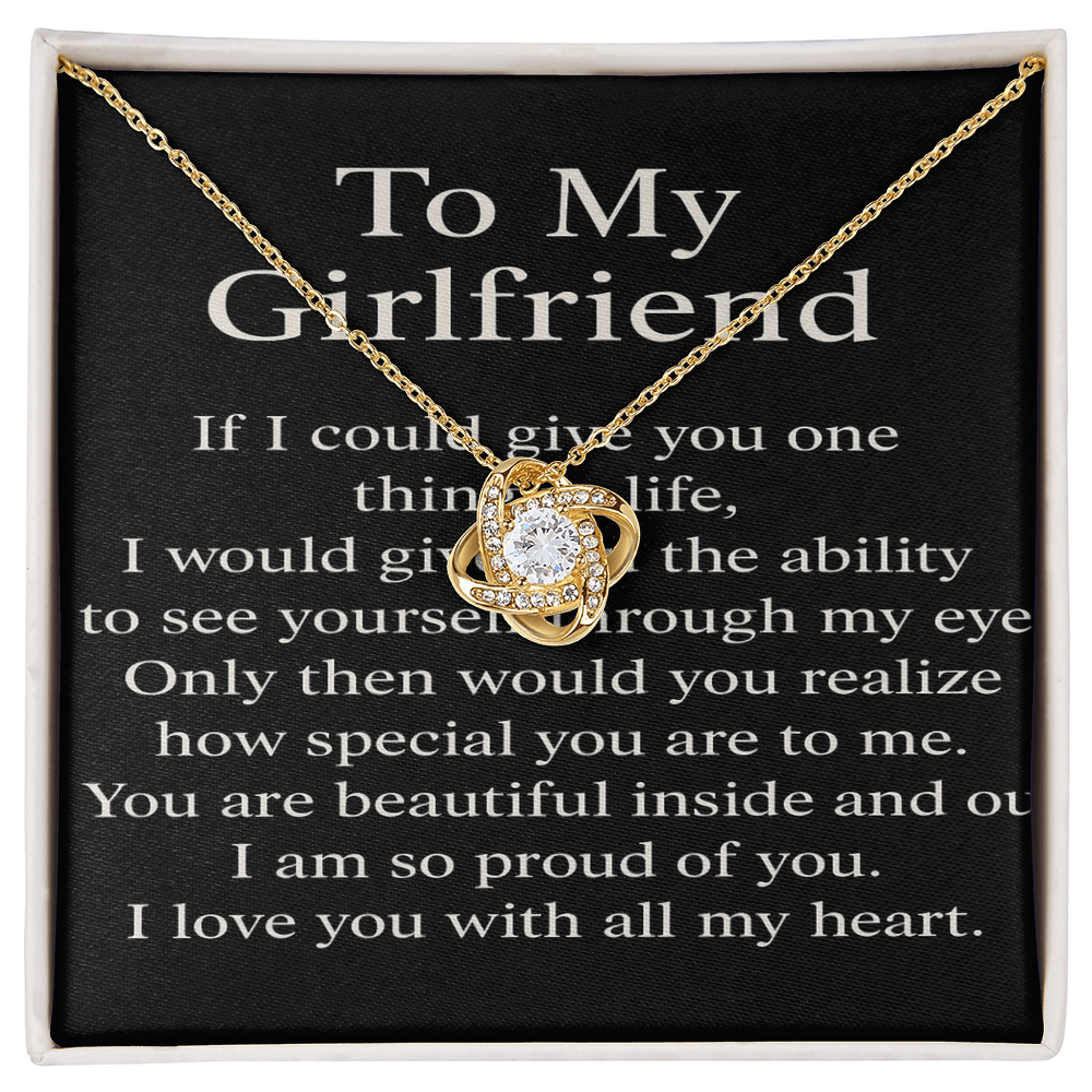 To My Girlfriend – Meaningful Love Knot Necklace Gift