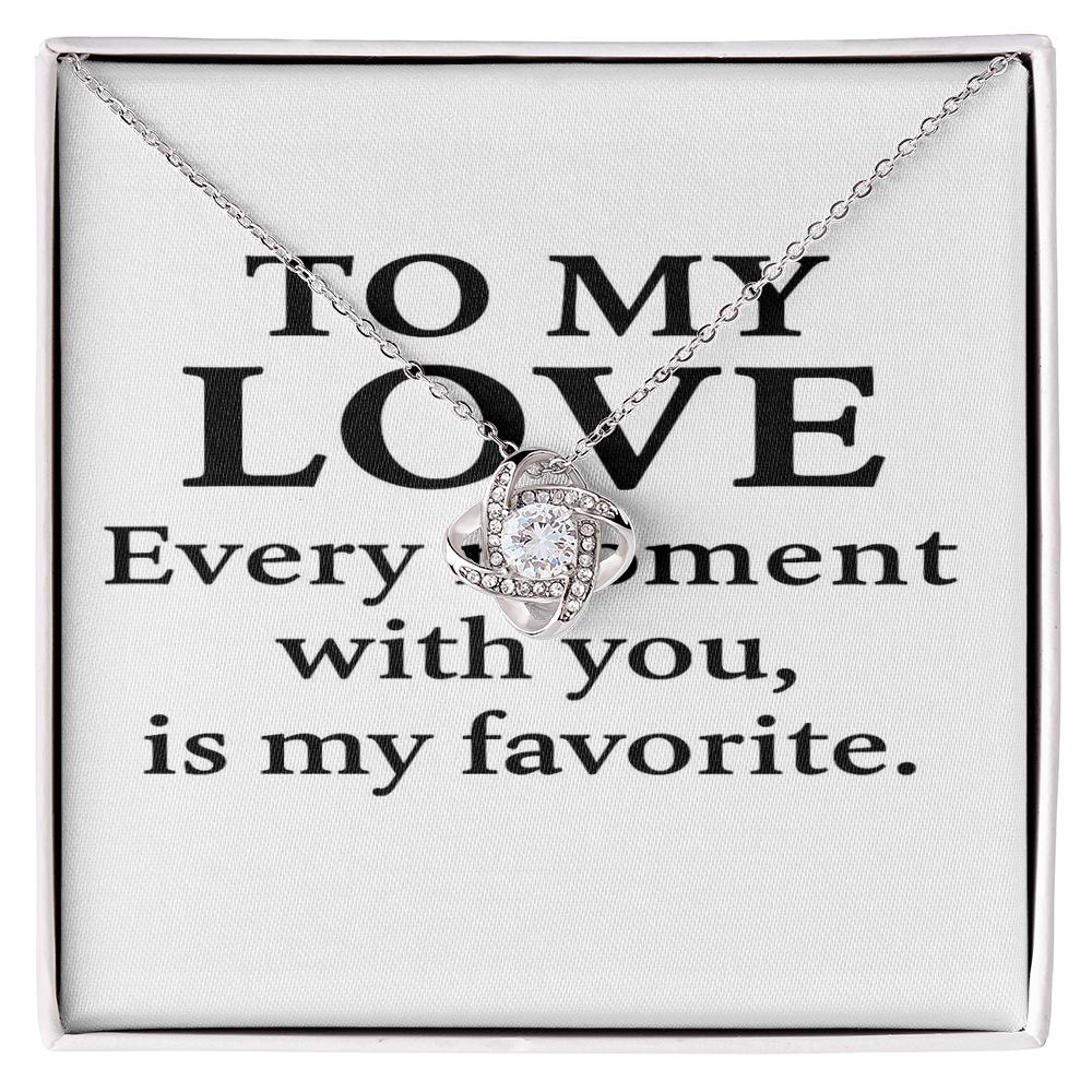 To My Soulmate – You Are My Forever Love Knot Necklace | Romantic Gift for Partner