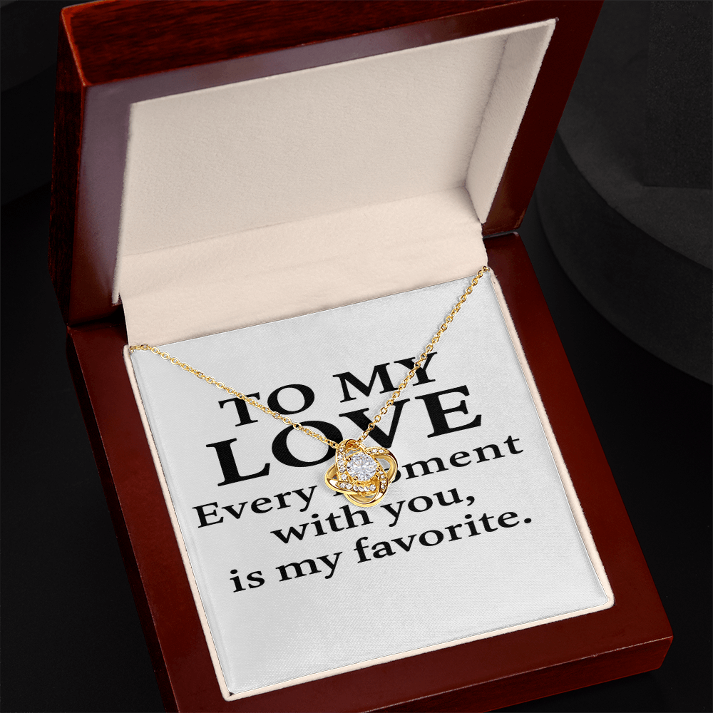 To My Soulmate – You Are My Forever Love Knot Necklace | Romantic Gift for Partner