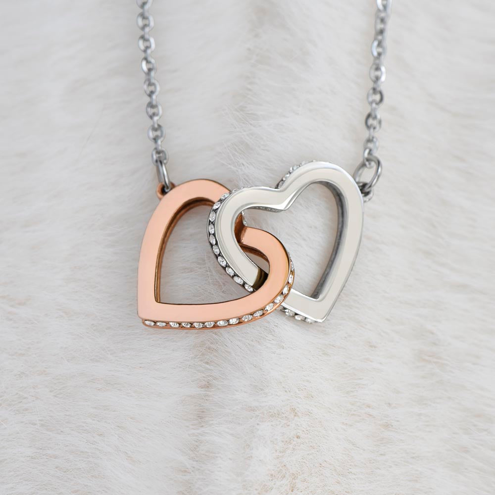 To My Daughter – Interlocking Hearts Necklace From Mom | Meaningful Jewelry Gift