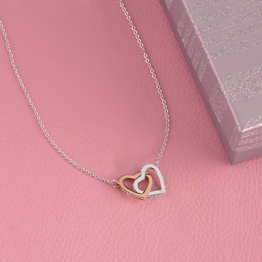 To My Daughter – Interlocking Hearts Necklace From Mom | Meaningful Jewelry Gift