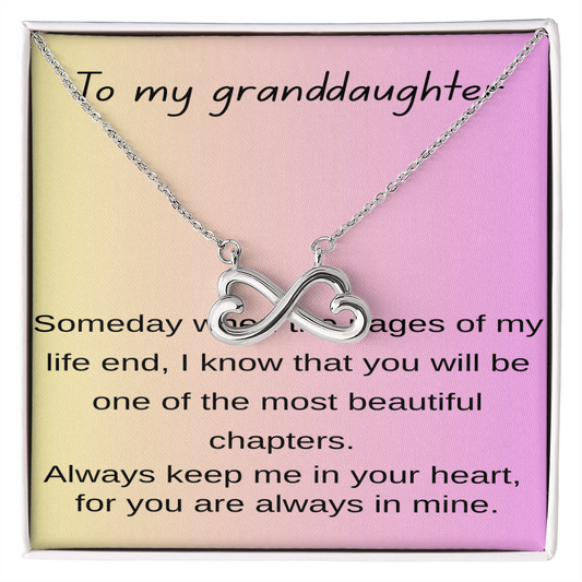 To My Granddaughter Necklace – Heartfelt Gift | Meaningful Message Card for Granddaughter | Birthday, Christmas, Graduation Gift From Grandma